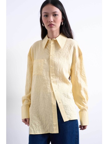 topshop γυναικείο πουκάμισο ριγέ `sia` - 31000885 κίτρινο