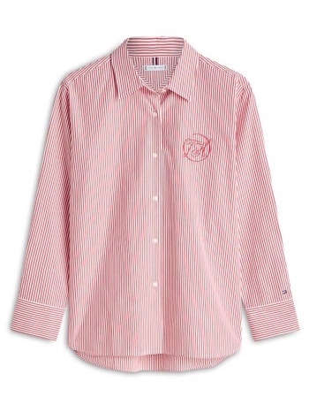 tommy hilfiger γυναικείο πουκάμισο με ριγέ σχέδιο και