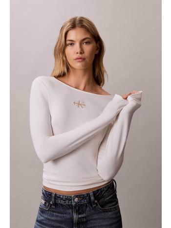 calvin klein jeans γυναικεία μπλούζα με λογότυπο slim fit 