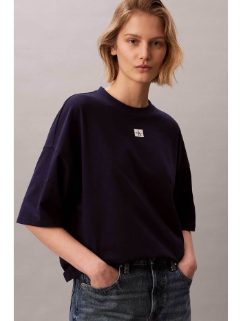 calvin klein jeans γυναικείο t-shirt μονόχρωμο με λογότυπο