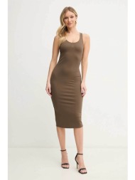 armani exchange γυναικείο midi φόρεμα αμάνικο με κεντημένο monogram regular fit - xw000820af13729 χα