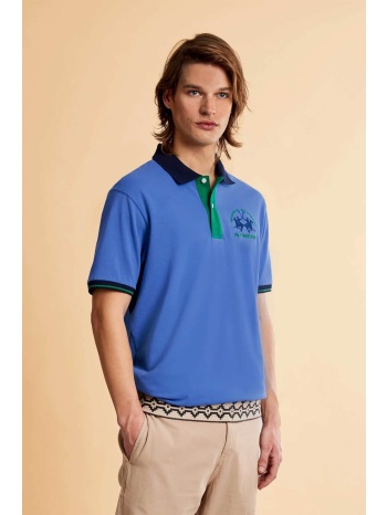 la martina ανδρική μπλούζα πόλο πικέ με κεντημένο λογότυπο