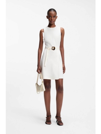 hugo boss γυναικείο mini φόρεμα `kelunti` - 50559186 λευκό