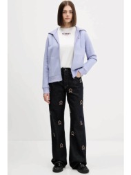 tommy jeans γυναικείο t-shirt με logo print regular fit - dw0dw21842 λευκό