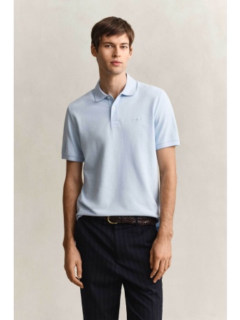 gant ανδρική μπλούζα πόλο πικέ με ton-sur-ton κεντημένο