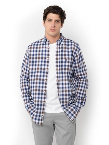 the bostonians ανδρικό πουκάμισο button down με καρό σχέδιο