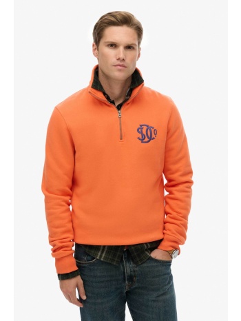 superdry ανδρική μπλούζα φούτερ με κεντημένο λογότυπο και