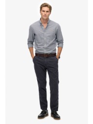 superdry ανδρικό παντελόνι chino tapered fit `utility` - m7011414a μπλε σκούρο