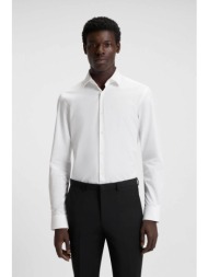 hugo boss ανδρικό πουκάμισο μονόχρωμο `c-jenno` - 50289499 λευκό