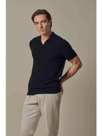 profuomo ανδρική κοντομάνικη μπλούζα πόλο open collar