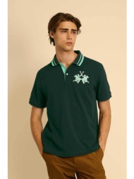 la martina ανδρική μπλούζα πόλο πικέ με κεντημένο λογότυπο regular fit `coty` - mcp024-pk202 πράσινο