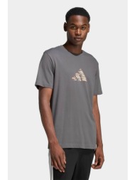 adidas ανδρικό t-shirt regular fit `camo explorer graphic` - jz7501 ανθρακί