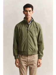 gant ανδρικό αδιάβροχο jacket με κεντημένο λογότυπο regular fit - 7006600 λαδί