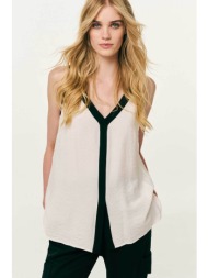 forel γυναικεία μπλούζα με διχρωμία - 082.10.01.059 εκρού