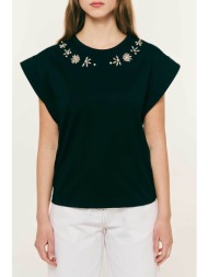 forel γυναικείo t-shirt με στρας - 082.10.01.093 μαύρο