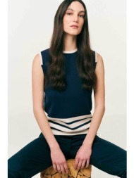 forel γυναικείο πλεκτή μπλούζα αμάνικη - 082.90.01.002 μπλε σκούρο