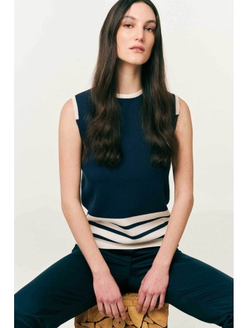 forel γυναικείο πλεκτή μπλούζα αμάνικη - 082.90.01.002 μπλε