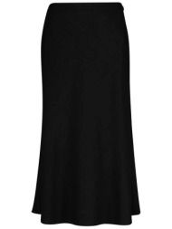 gant γυναικεία midi φούστα ψηλόμεση με λινάρι relaxed fit - 4400231 μαύρο