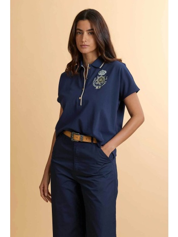 la martina γυναικεία μπλούζα πόλο πικέ με κεντημένο guard
