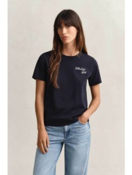 gant γυναικείο t-shirt με graphic print regular fit - 4201440 μπλε σκούρο
