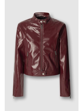 pepe jeans γυναικείο jacket με γυαλιστερή όψη `ruby`  σε προσφορά