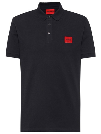 hugo boss ανδρική μπλούζα πόλο μονόχρωμη με λογότυπο