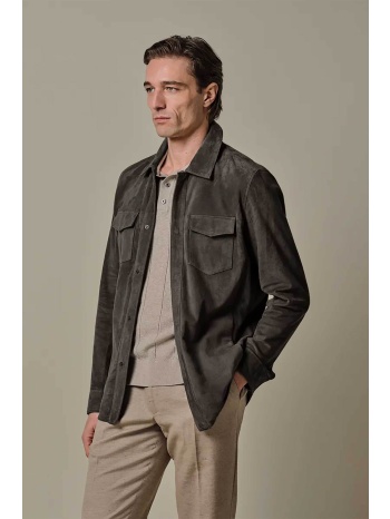 profuomo ανδρικό suede overshirt normal fit - ppxf10035b σε προσφορά