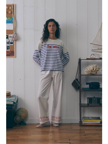 maison labiche γυναικεία βαμβακερή μπλούζα με ριγέ σχέδιο