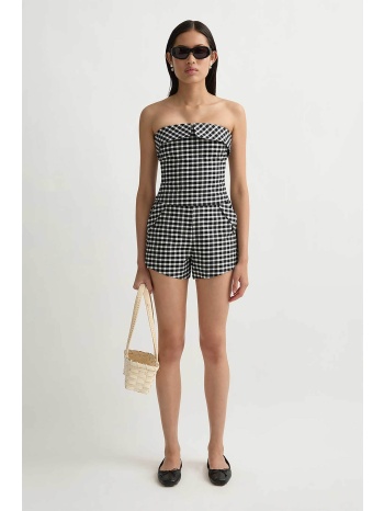 posse γυναικείο σορτς με καρό σχέδιο `chiara` - ps1904-chk