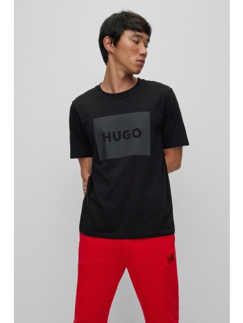 hugo boss ανδρικό t-shirt με logo print στο στήθος regular
