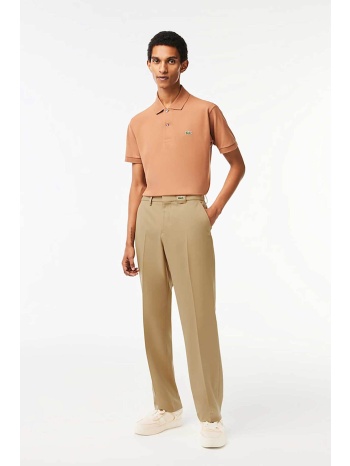 lacoste ανδρικό chino παντελόνι μονόχρωμο με λογότυπο στη σε προσφορά