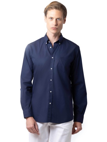 the bostonians ανδρικό πουκάμισο button down μονόχρωμο με σε προσφορά