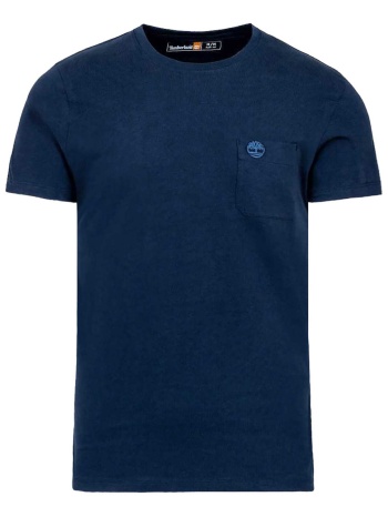 timberland ανδρικό t-shirt με τσέπη και κεντημένο tree logo
