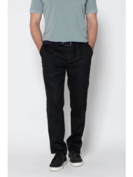 the bostonians ανδρικό λινό παντελόνι chino regular fit - cn3010424 μαύρο
