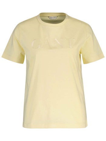 gant γυναικείο t-shirt με ton-sur-ton κεντημένο λογότυπο σε προσφορά