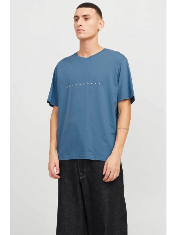 jack & jones ανδρικό t-shirt μονόχρωμο με logo print σε προσφορά