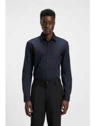 hugo boss ανδρικό πουκάμισο μονόχρωμο `c-jenno` - 50289499 σκούρο μπλε