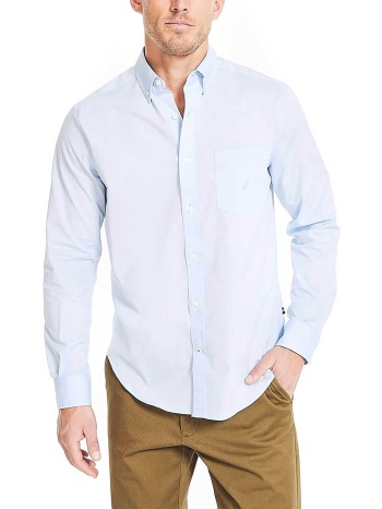 nautica ανδρικό πουκάμισο button down με τσέπη και σε προσφορά