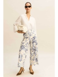 emme by marella γυναικείο παντελόνι με floral print `emmtapioca` - 2615131191 μπλε ανοιχτό