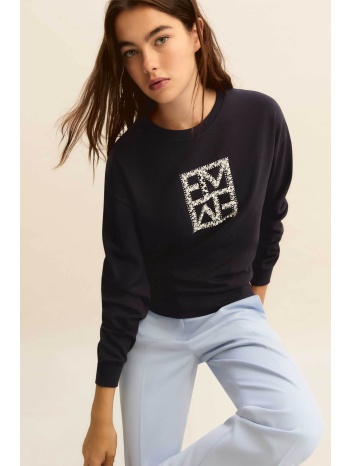emme by marella γυναικείο φούτερ με logo στο στήθος σε προσφορά