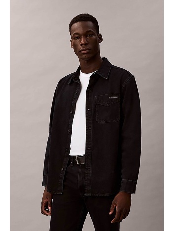 calvin klein jeans ανδρικό denim overshirt με τσέπη και σε προσφορά