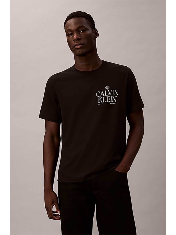 calvin klein jeans ανδρικό t-shirt μονόχρωμο με λογότυπο σε προσφορά