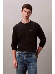 calvin klein jeans ανδρική μακρυμάνικη μπλούζα με λογότυπο - lv04rd247g μαύρο