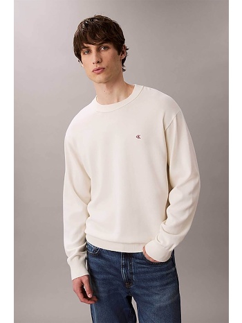 calvin klein jeans ανδρικό βαμβακερό πουλόβερ με λογότυπο σε προσφορά