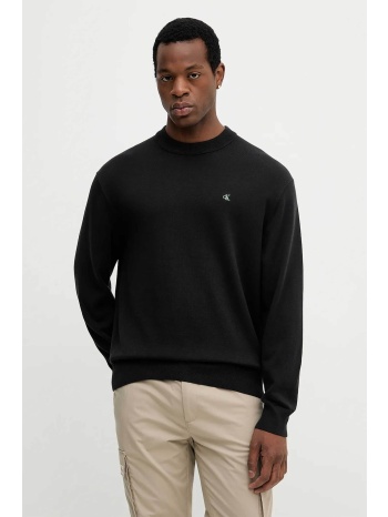 calvin klein jeans ανδρικό βαμβακερό πουλόβερ με λογότυπο σε προσφορά