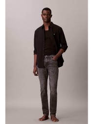 calvin klein jeans ανδρικό τζιν παντελόνι πεντάτσεπο tapered fit - lv04rd702g γκρι
