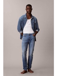 calvin klein jeans ανδρικό τζιν παντελόνι πεντάτσεπο tapered fit - lv04re781g denim blue