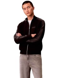 calvin klein ανδρική ζακέτα φούτερ με λογότυπο regular fit - lv04le306g μαύρο