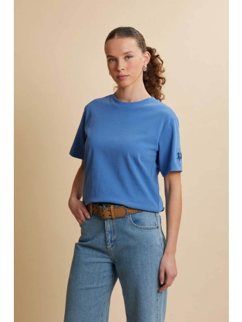 la martina γυναικείο t-shirt με κεντημένο λογότυπο στο σε προσφορά