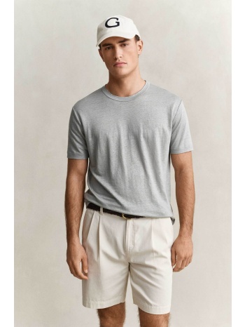 gant ανδρικό λινό t-shirt με κεντημένο λογότυπο regular fit σε προσφορά